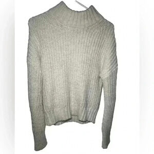 J CREW MARLED DONEGAL MOCK NECK SWEATER S Ivory AE988 EUC SIZE XS